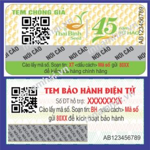 Tem xác thực hàng hóa điện tử sms